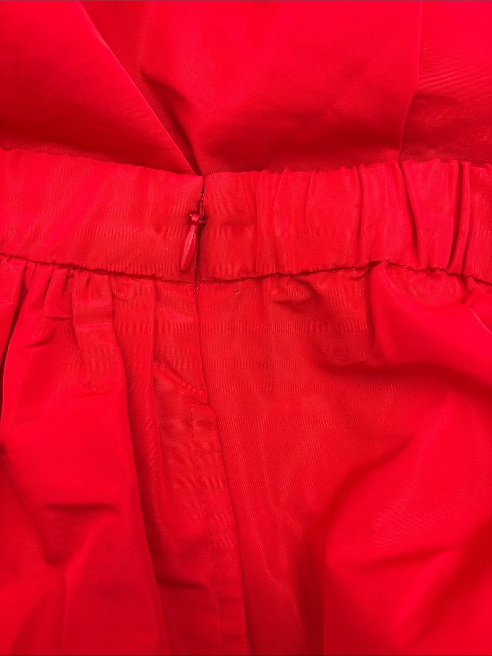 NWT J. Crew Midi Ball Skirt in Red Taffeta with Pockets and Side Zipper Size 16